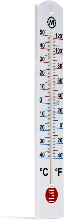 16-Inch Vertical Outdoor Wall Thermometer — Weather-Resistant Gauge