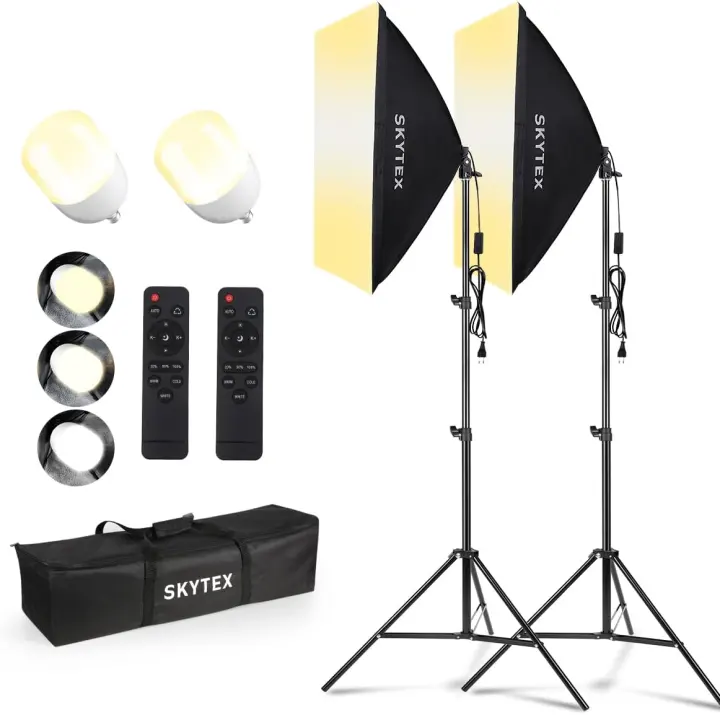 2-Pack 20x28in Softbox Lighting Kit for Photography