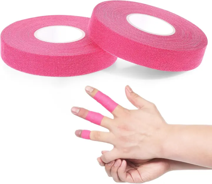 2-Pack Pink Finger Tape Rolls — 0.6" x 32ft Athletic Climbing Tape