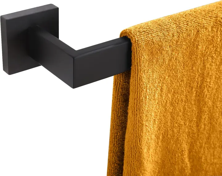 24-Inch Single Towel Bar — Matte Black Stainless Steel