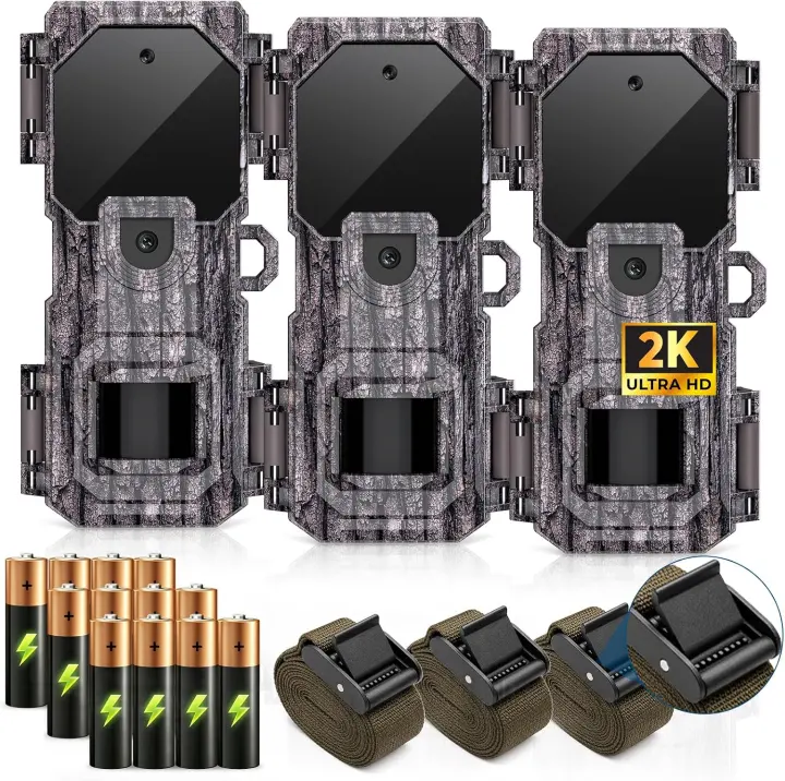 3-Pack Mini Trail Camera — Night Vision Motion-Activated Wildlife Cam