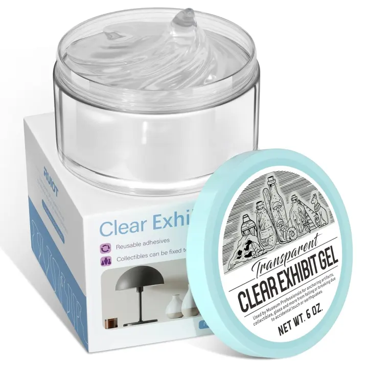 6 oz Clear Exhibit Gel — Reusable Display Putty for Collectibles