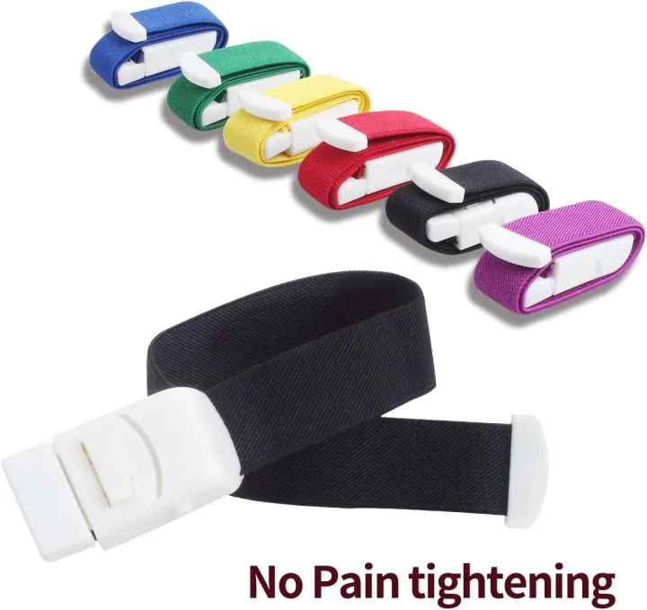 6-Pack Elastic Quick-Release Tourniquet Bands for First Aid
