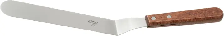 7.75-Inch Offset Spatula — Medium Stainless Steel with Wood Handle