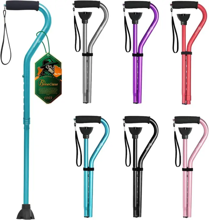 Adjustable Cushioned Offset Walking Cane for Men & Women