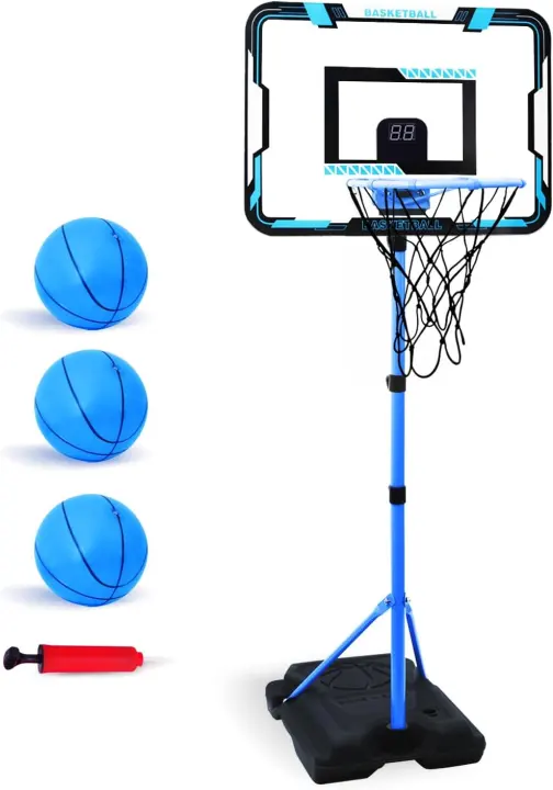 Adjustable Kids Basketball Hoop Stand — Indoor/Outdoor Youth Hoop
