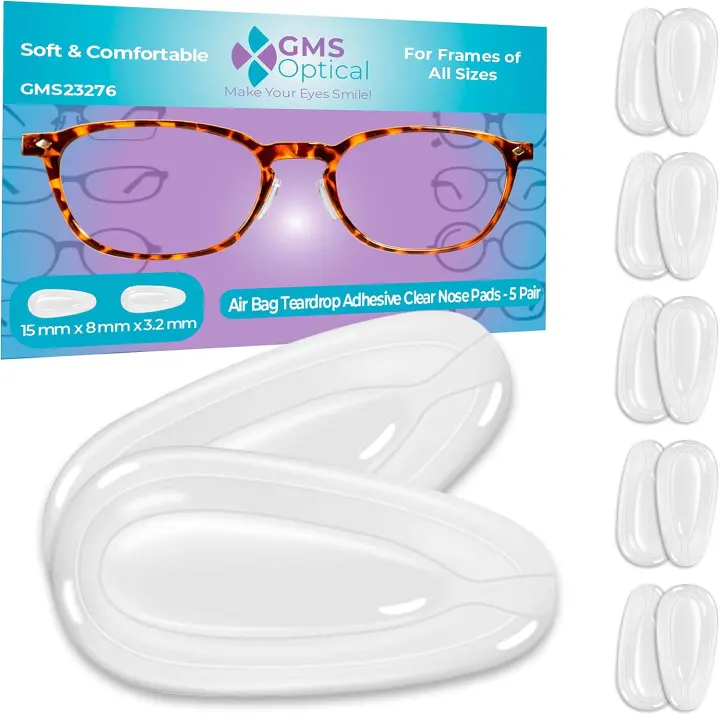 Airbag Silicone Adhesive Nose Pads — 3.2mm XTR Thick, 15mm (5 Pairs)