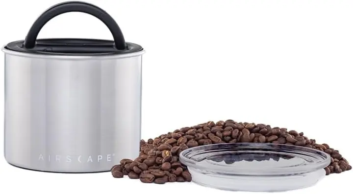 AirScape Stainless Steel Coffee Canister with Air-Removal Lid