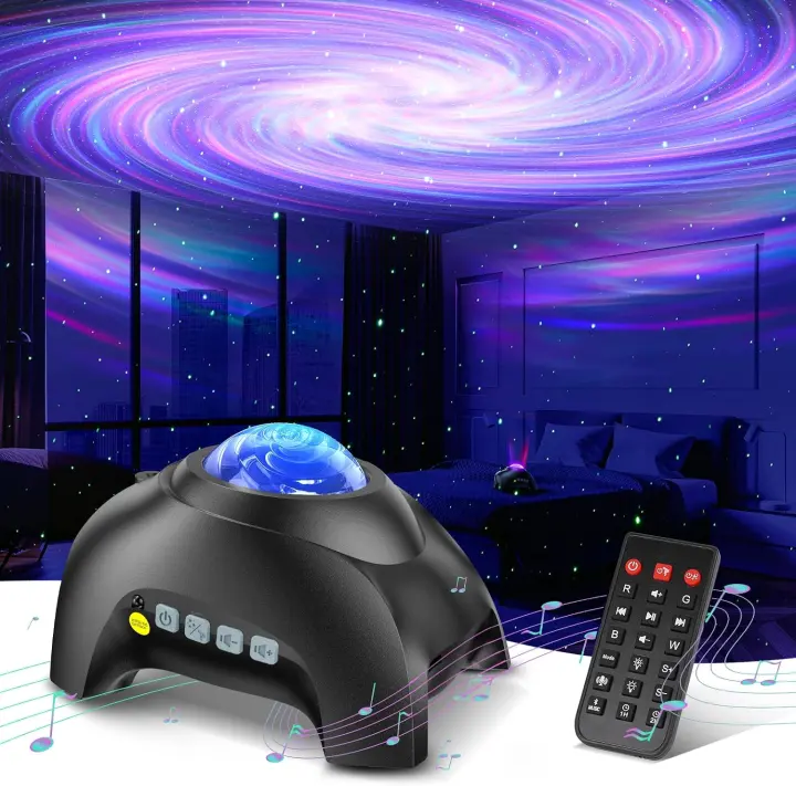 Aurora Star Projector — LED Nebula Lamp with Bluetooth Speaker & White Noise