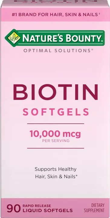 Biotin 10000mcg Rapid-Release Softgels — 90-Count Hair & Skin Supplement