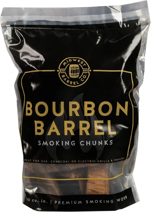 Bourbon Barrel Oak Chunks for BBQ and Smoking, 1–4 in