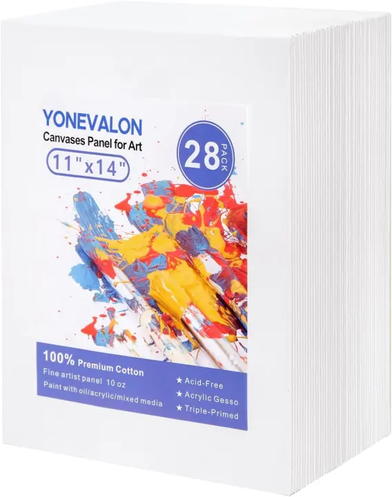 Bulk 28-Pack 11x14 Painting Canvas Boards — Blank Panels