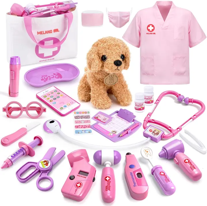 Children's Doctor Playset with Plush Puppy — Pretend Medical Kit (Ages 3–6)