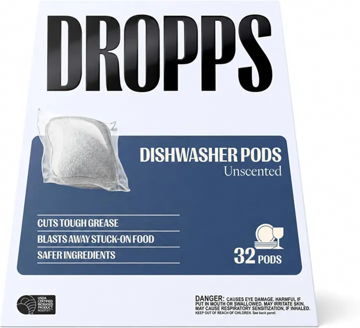 Dropps UltraWash Dishwasher Detergent Pods — Unscented, 32 Count