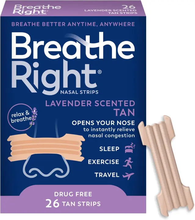 Extra Strength Lavender Tan Nasal Strips — 26 Count (Nasal Strips)
