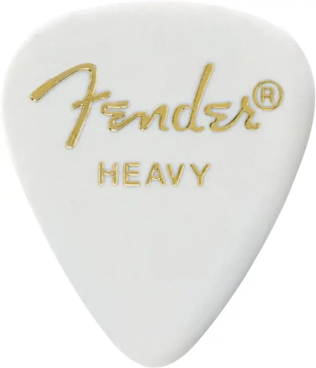 Fender Classic Celluloid 351 Guitar Picks — Heavy White, 12-Pack