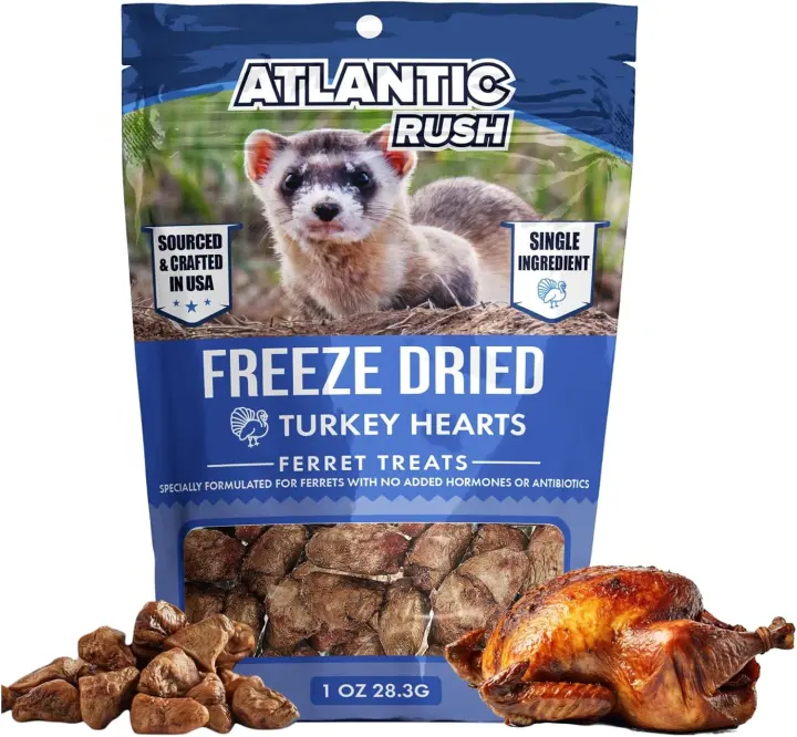Freeze-Dried Ferret Treats — Resealable Bag of Chicken Hearts