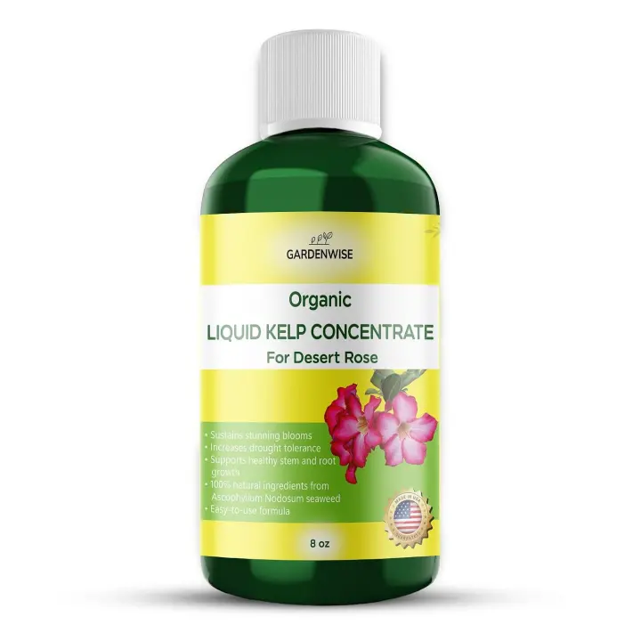 Gardenwise Liquid Kelp Concentrate for Desert Rose (Adenium) — Organic Seaweed, 8 oz