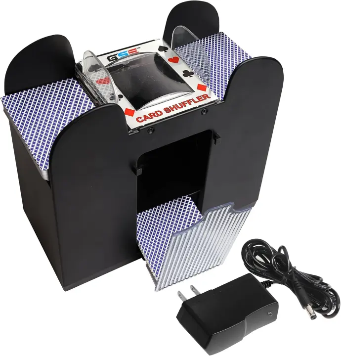GSE 6-Deck Automatic Card Shuffler — AC/DC & Battery Operated
