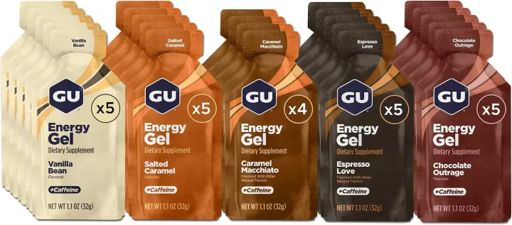 GU Original Energy Gels — Assorted Flavors, 24-Count Pack