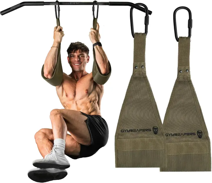 Gymreapers Hanging Ab Straps — Padded Adjustable Arm Supports for Pull-Up Bars