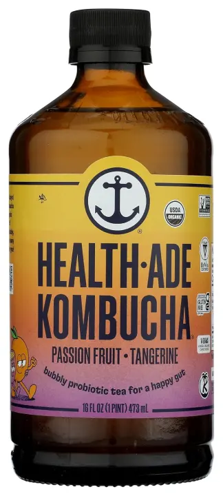 Health-Ade Organic Passion Tangerine Kombucha — 16 fl oz Bottle