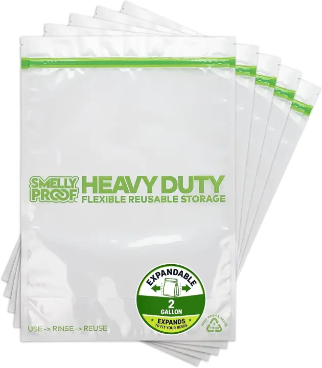Heavy‑Duty Reusable Stand‑Up Food Storage Bags — 2‑Gallon, Triple‑Zip