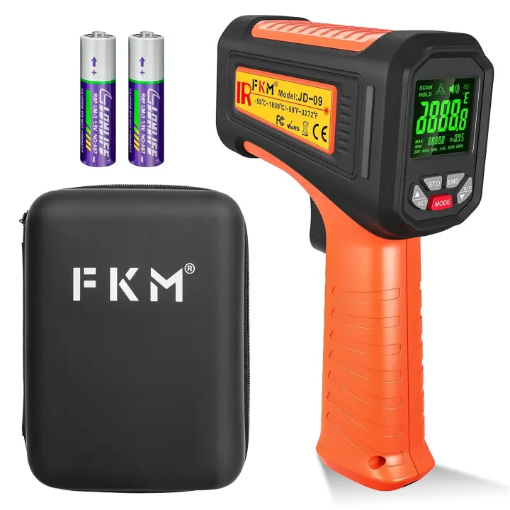 High-Temp FKM Infrared Thermometer Gun — -58°F to 3272°F, 50:1
