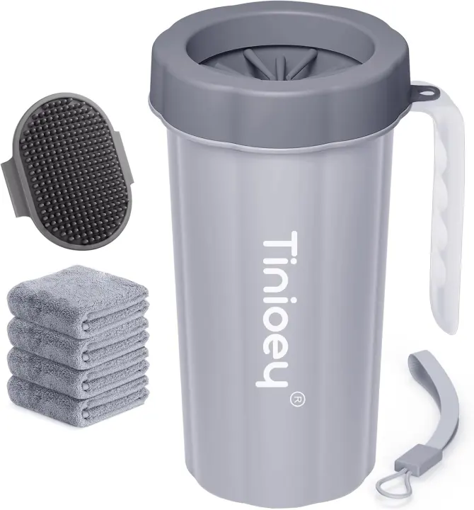 Large Dog Paw Cleaner with Handle — Mud-Removing Paw Washer