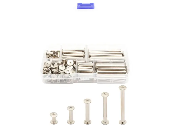 LBY Chicago Binding Screw Post Kit — 100 M5 Phillips Screws (10–50mm)