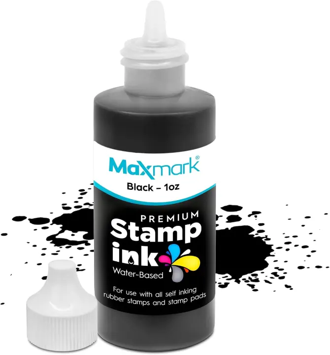 MaxMark Refill Ink — 1 oz Control-Tip Bottle for Self-Inking Stamps