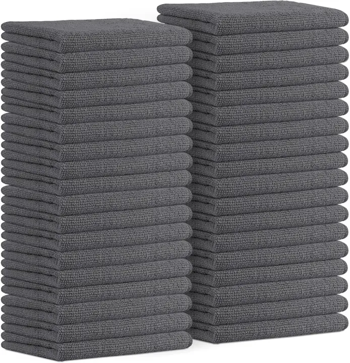 Microfiber Cleaning Cloths — 36-Pack, 16 x 16 Inch Utility Towels
