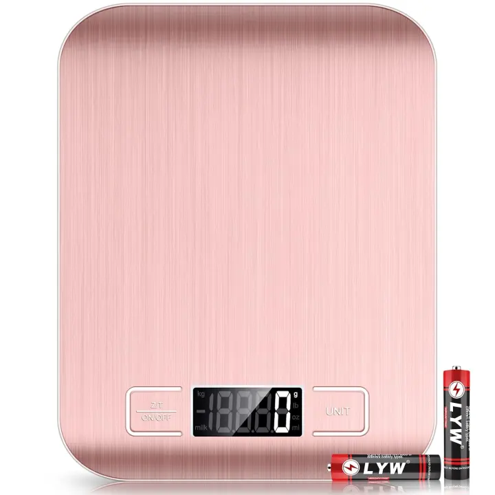 Mik-Nana Digital Kitchen Scale — 10 kg / 22 lb (Pink)