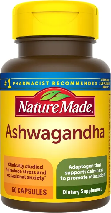 Nature Made Ashwagandha Capsules — 125 mg Stress Support, 60-Count