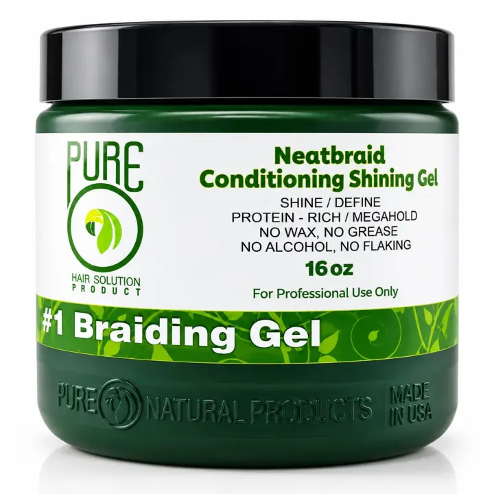 NeatBraid Professional Conditioning Shining Braid Gel — 16 oz