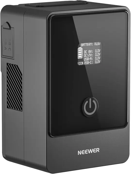 NEEWER PS099E Mini V‑Mount Battery — 99Wh PD65W Power Pack