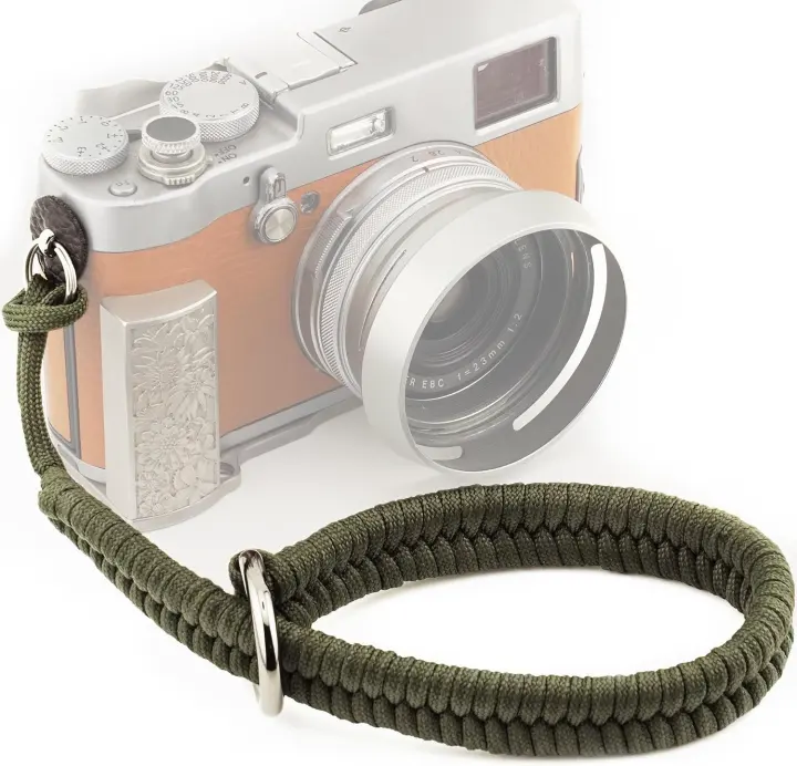 Paracord Camera Wrist Strap Lanyard with Quick-Release — Green