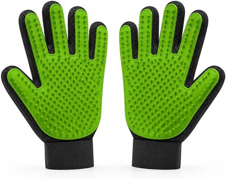 Pet Hair Removal Gloves — Silicone-Tipped Pair for Cats & Dogs