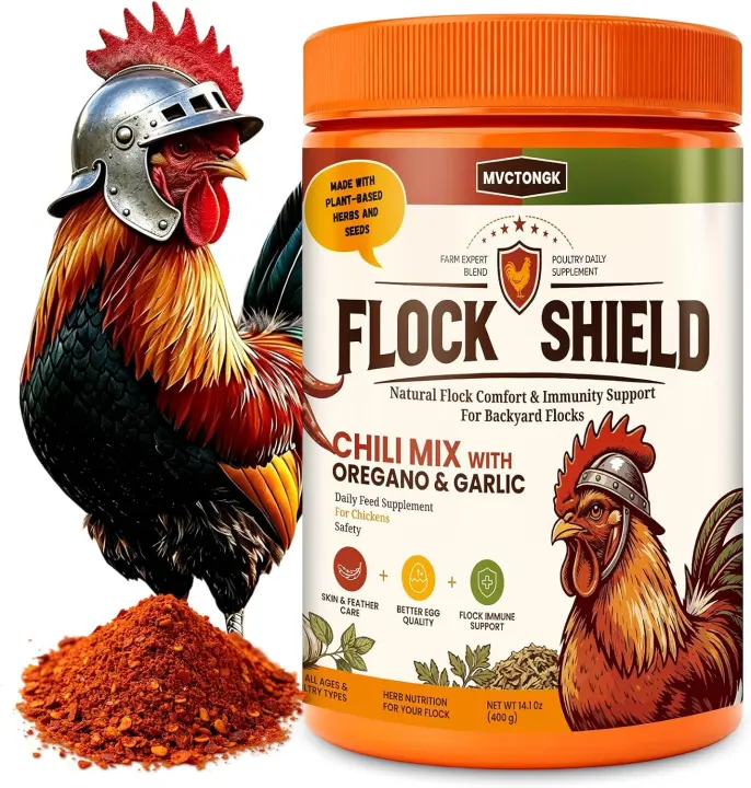 Poultry Feed Topper — Chicken Supplement with Oregano & Garlic (400g)
