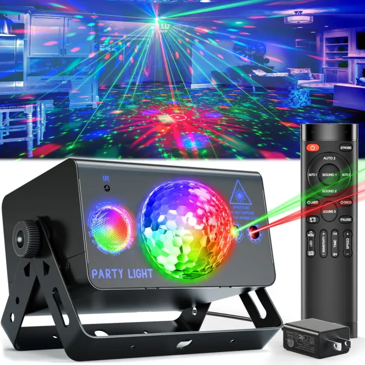 RGB Disco Ball Party Light — Sound-Activated DJ Strobe for Home & Events