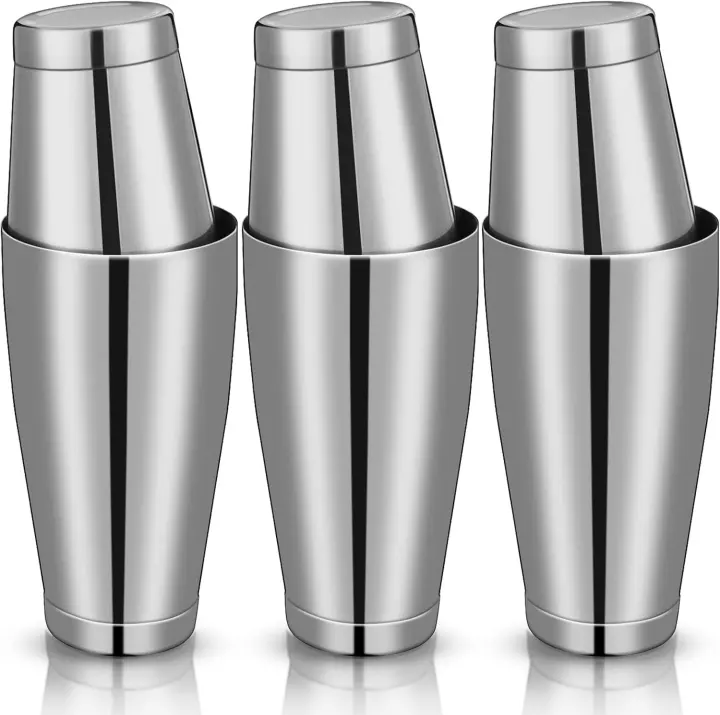 Sabary 6-Piece Boston Cocktail Shaker Set — Stainless Steel Tins