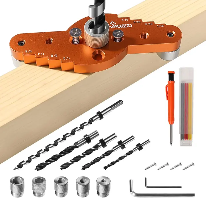 Self-Centering Dowel Jig Kit with 1/2-inch x 11.8-inch Bit for Floating Shelves