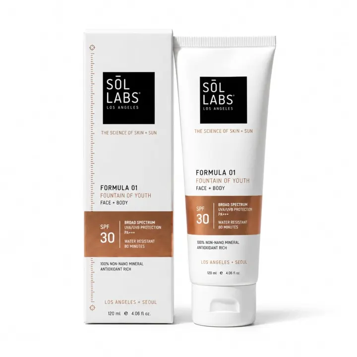 SOL LABS Mineral Sunscreen SPF 30 — Lightweight Hydrating Face & Body