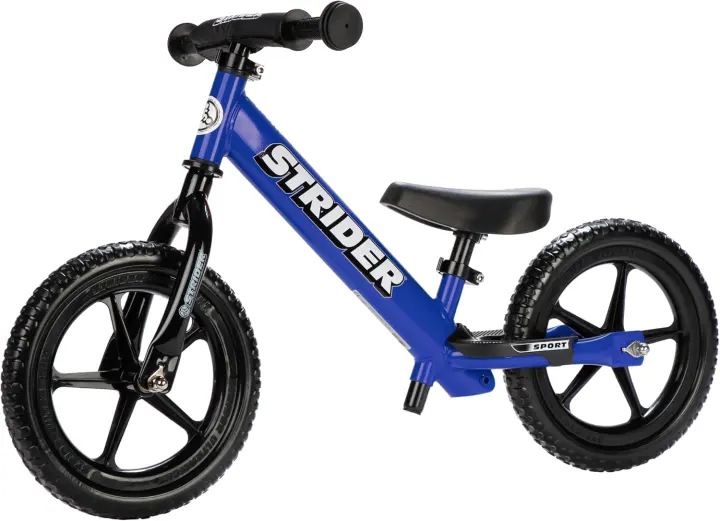 Strider 12 Sport Balance Bike (No Pedals) for Ages 1–4 — Blue
