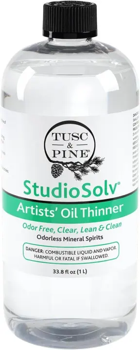 StudioSolv Odorless Mineral Spirits (33.8 fl oz / 1 L) — Artist Thinner