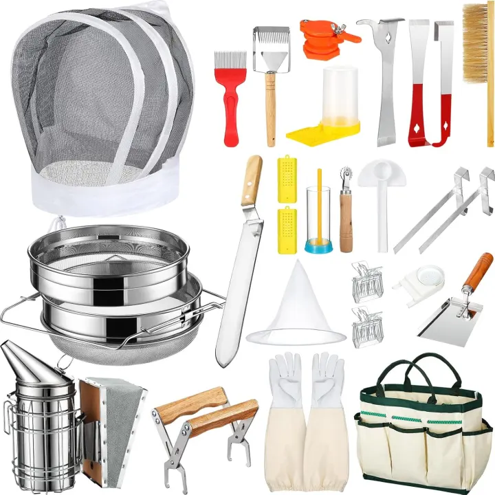 Tioncy Beekeeping Starter Kit — 28-Piece All-in-One Hive Tool Set