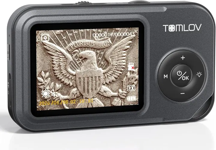 TOMLOV P50 Handheld Digital Microscope — Portable 2.4" IPS Viewer