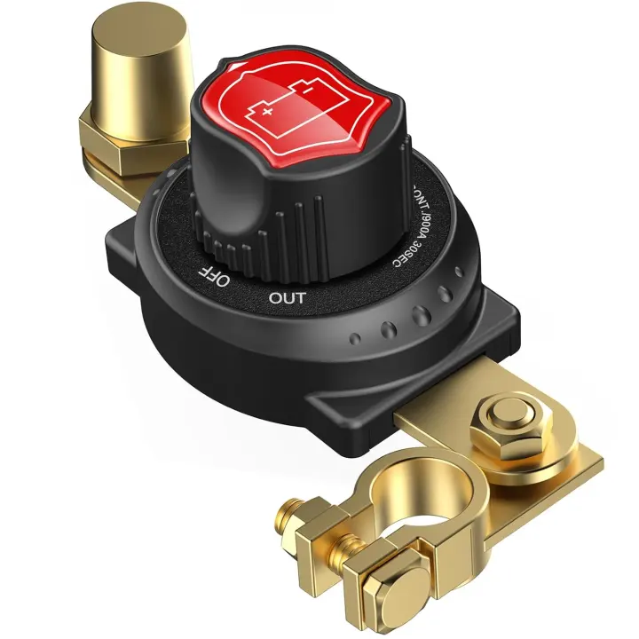Top-Post Battery Disconnect Switch (12–48V) — SAE Top Post