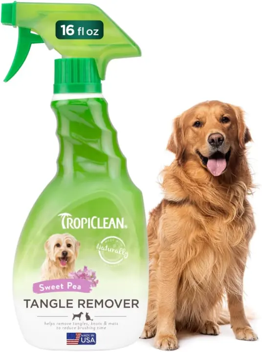 TropiClean 16 oz Dog & Cat Detangler Spray — Dematting Leave-In Conditioner