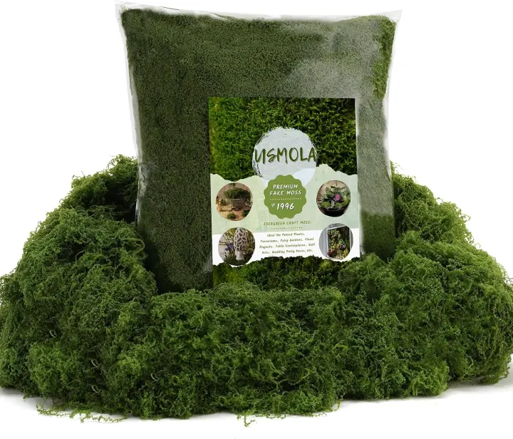USMOLA 450g Artificial Green Craft Moss — Cuttable & Colorfast